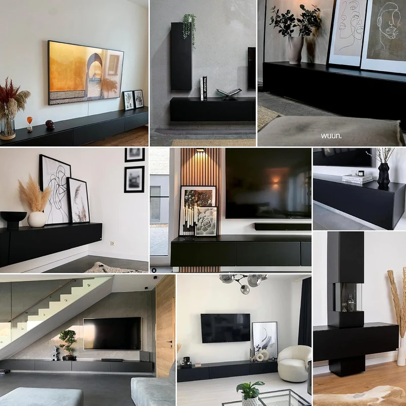 Wuun® TV-Lowboard Somero I 100cm bis 360cm I TV-Schrank & Hängeschrank für Wohnzimmer I Verschiedene