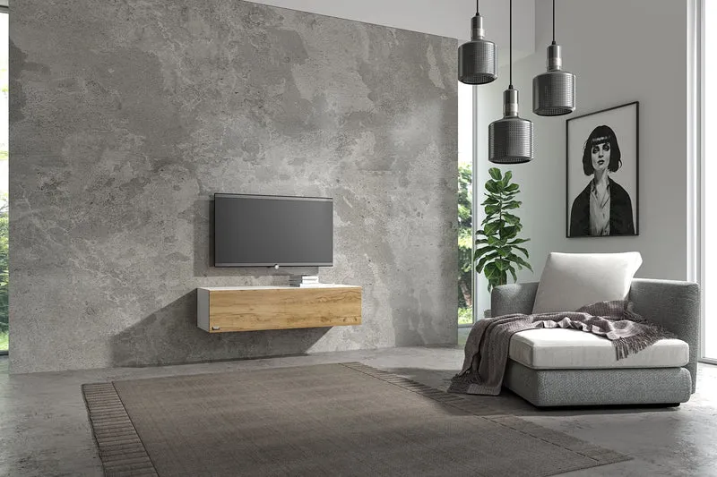 Wuun® TV-Lowboard Somero I 100cm bis 360cm I TV-Schrank & Hängeschrank für Wohnzimmer I Verschiedene