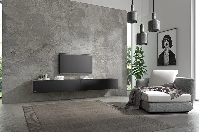 Wuun® TV-Lowboard Somero I 100cm bis 360cm I TV-Schrank & Hängeschrank für Wohnzimmer I Verschiedene