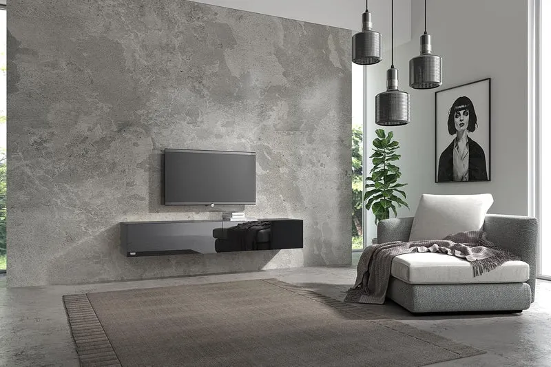 Wuun® TV-Lowboard Somero I 100cm bis 360cm I TV-Schrank & Hängeschrank für Wohnzimmer I Verschiedene