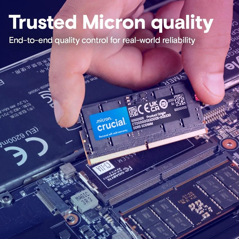 Crucial RAM 16GB DDR5 4800MHz CL40 Laptop-Speicher CT16G48C40S5 16GB 4800MHz