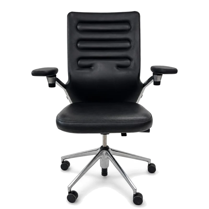 VItra AC4 Work Bürostuhl Leder schwarz