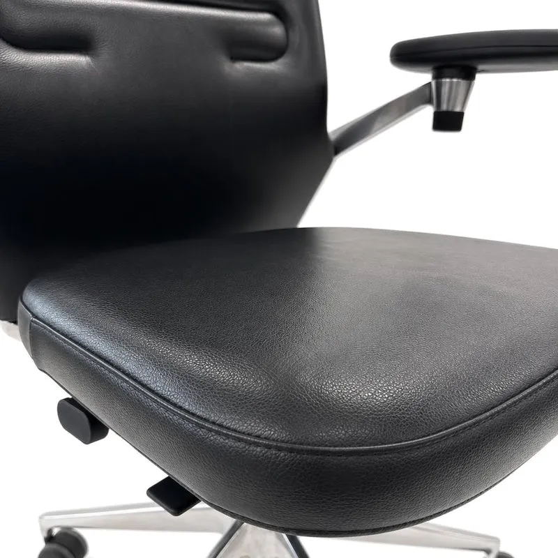 VItra AC4 Work Bürostuhl Leder schwarz