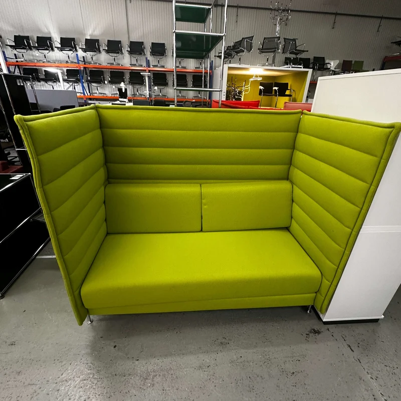Vitra Alcove Highback 2-Sitzer hellgrün