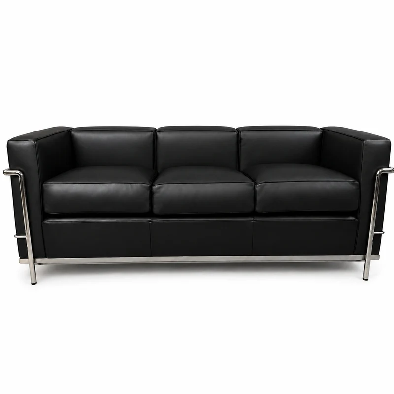 Cassina LC2 3-Sitzer Leder schwarz