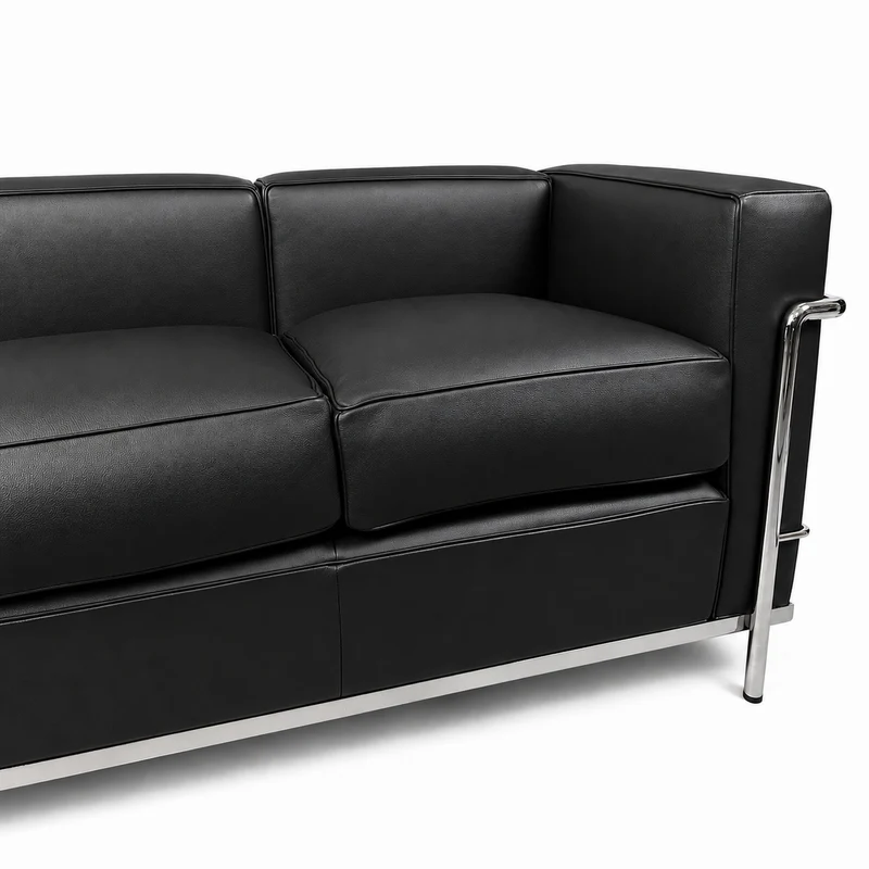Cassina LC2 3-Sitzer Leder schwarz