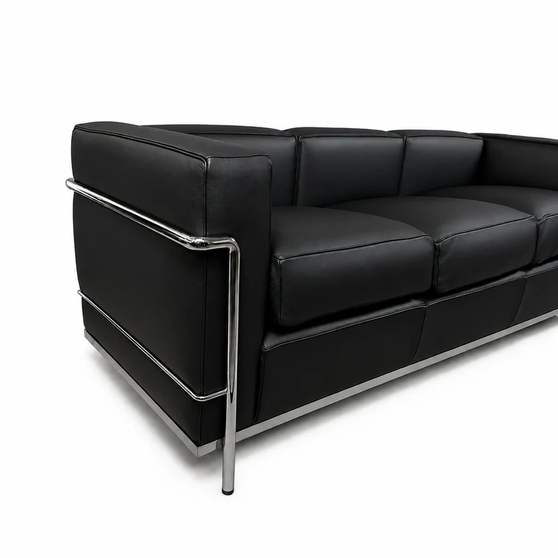 Cassina LC2 3-Sitzer Leder schwarz