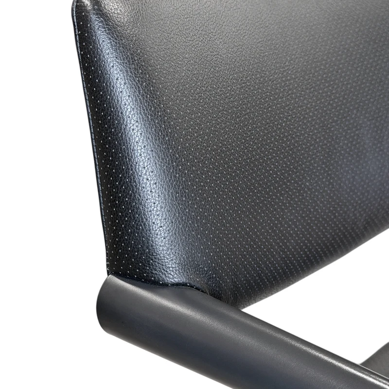 Vitra VisaVis Leder Schwarz / Chrom