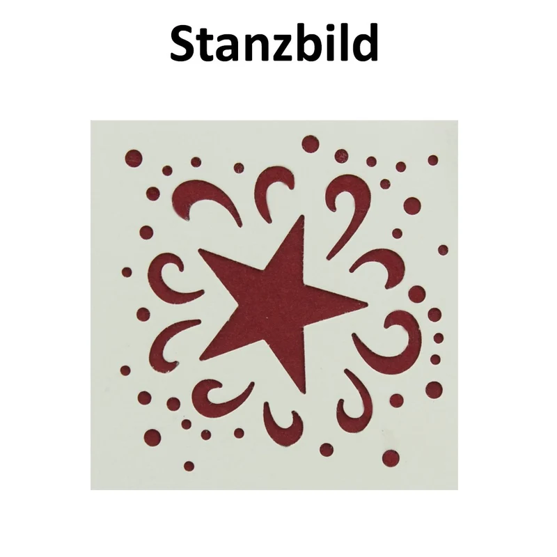 Artoz fliegender Stanzer I Stern mit Ornament I Frei positionierbarerer Locher zum Karten-Basteln I