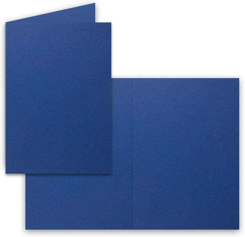 40x Karten-Set DIN B6 - Dunkelrot - Dunkelblau - 12 x 17 cm Faltkarten mit Umschläge - 2 Farben - Na