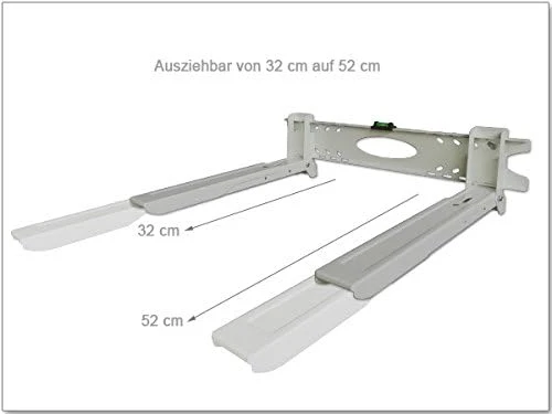 Universal Mikrowellen Befestigung - ausziehbar bis 52 cm - Halter für Minibackofen Grillofen Kaffeea