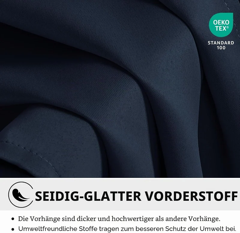 Deconovo Thermovorhang Kälteschutz, Gardinen mit Ösen gegen Kälte, Wärmeisolierend Vorhang Verdunkel
