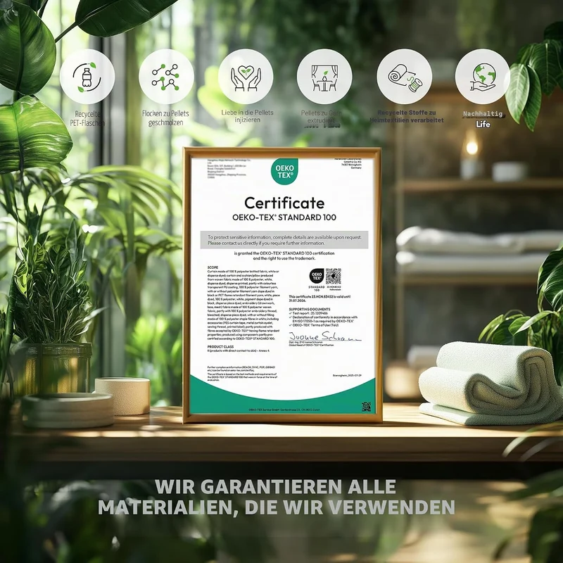 Deconovo Blickdichte Gardinen mit Ösen Verdunklung Thermovorhang Graugrün H240 x B140 cm (1er Pack)