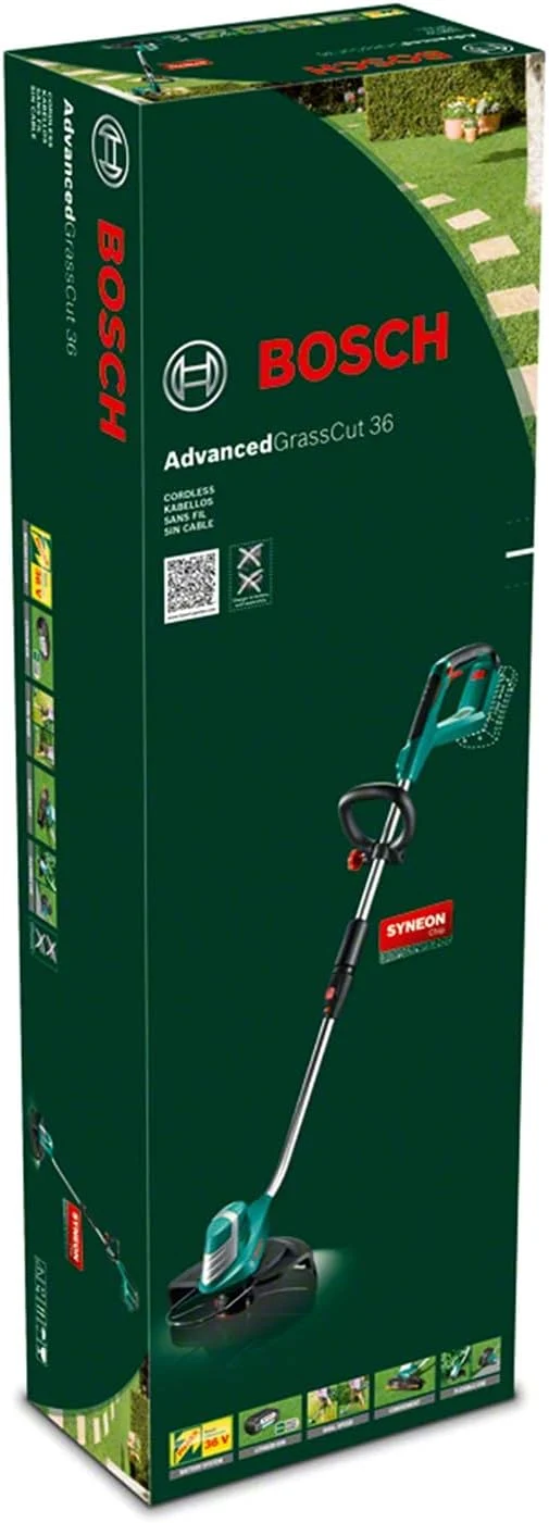 Bosch Home and Garden Akku Rasentrimmer AdvancedGrassCut 36 (ohne Akku, Fadenspule, Karton (36 V, 2,