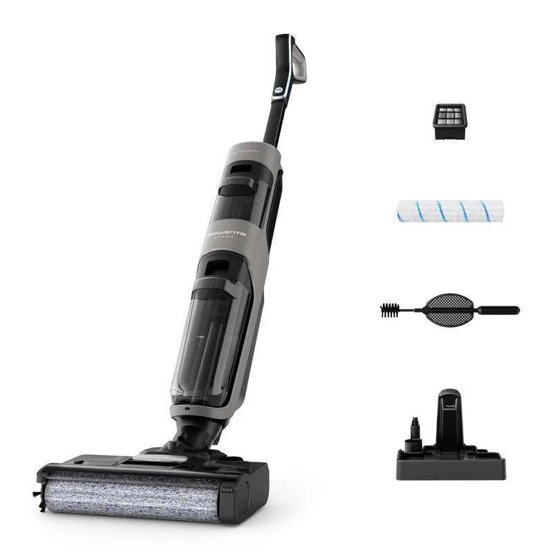 Rowenta X-Clean 4 kabelloser Nass-und Trockenstaubsauger, Selbstreinigungsfunktion, 50min Laufzeit,