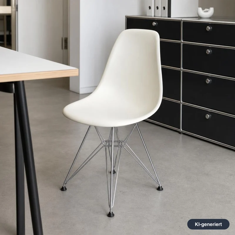 Vitra Eames Plastic Side Chair DSR weiß