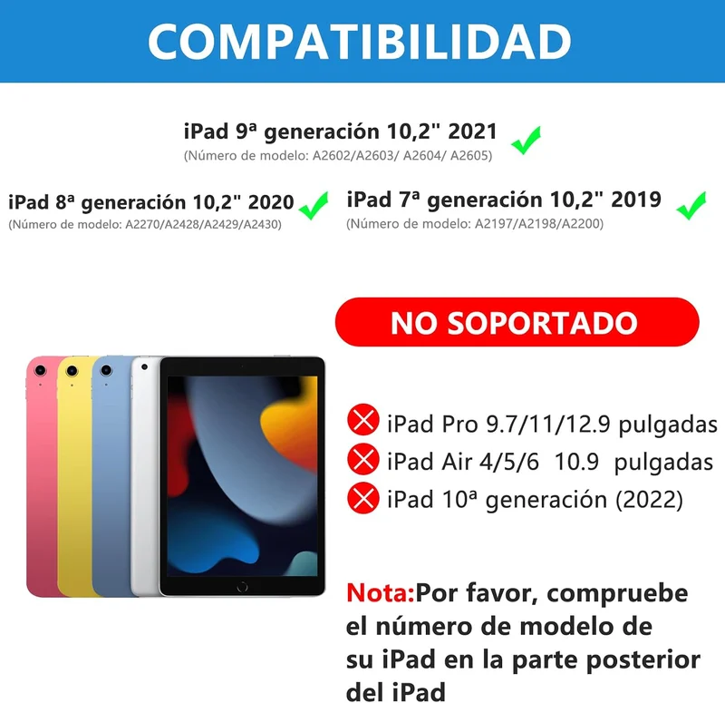 MMK Tastatur Hülle für iPad 10.2 Zoll (9/8/7 Generation 2021/2020/2019) Klassisches Schwarz, Klassis