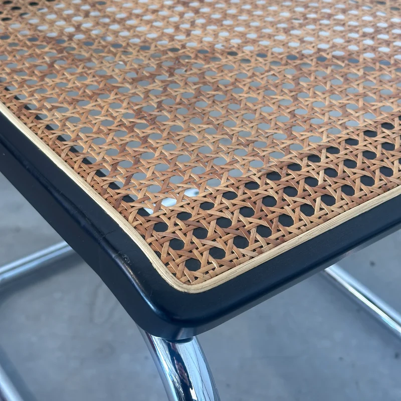 Thonet Freischwinger S64 Korbgeflecht schwarz