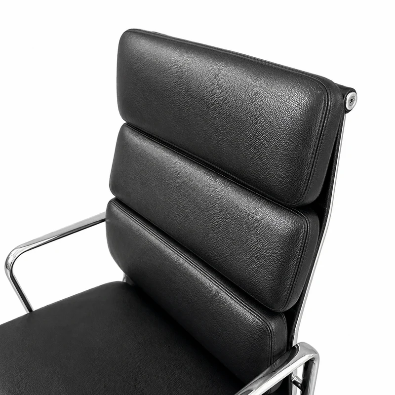 Vitra EA 219 Leder schwarz Alu