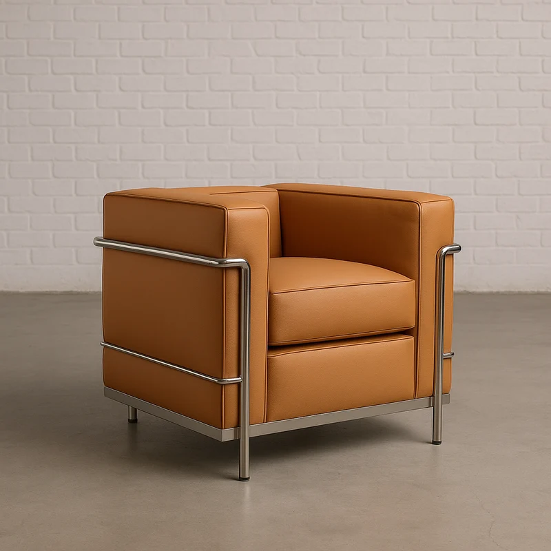 Cassina LC2 Sessel Leder Ambra