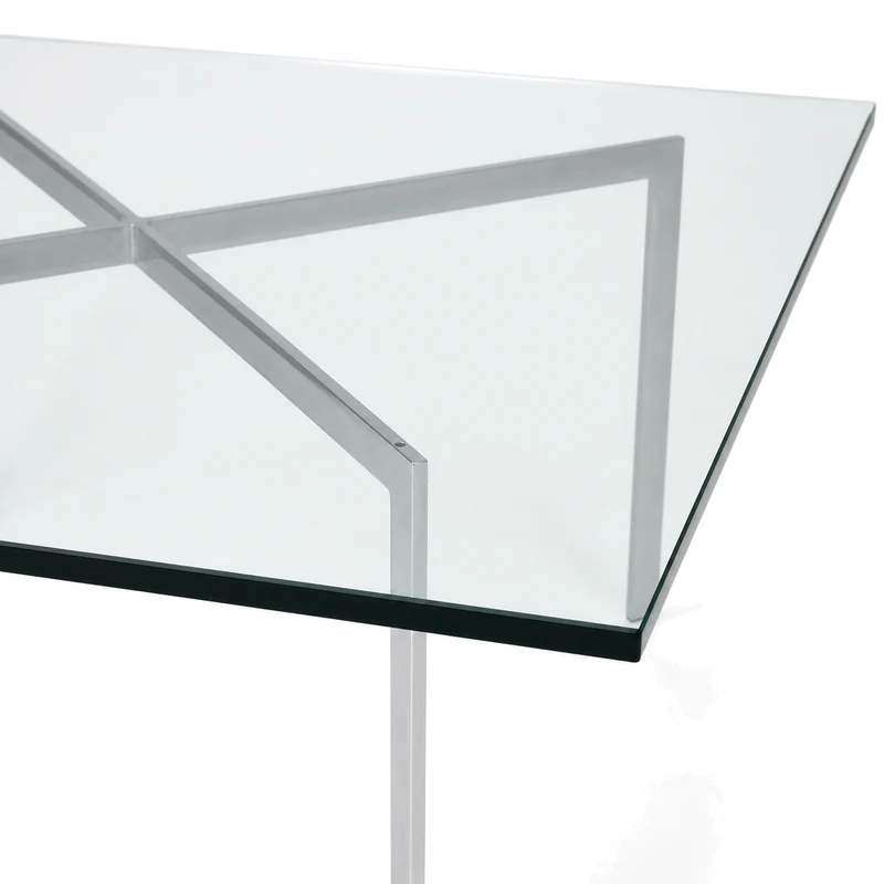 Knoll International Barcelona Couchtisch (neue Glasplatte) klein