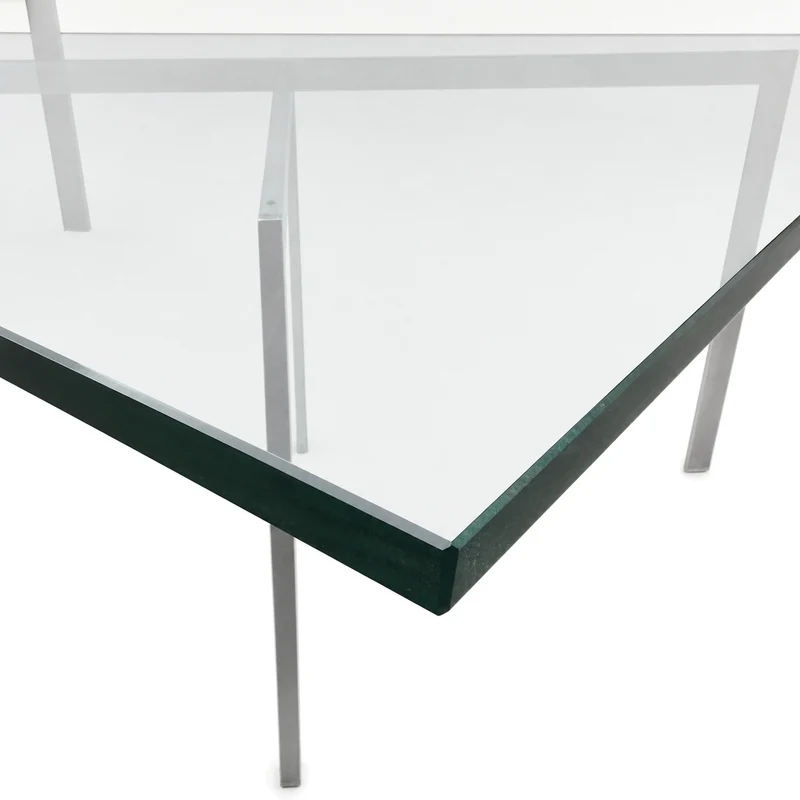 Knoll International Barcelona Couchtisch (neue Glasplatte) klein