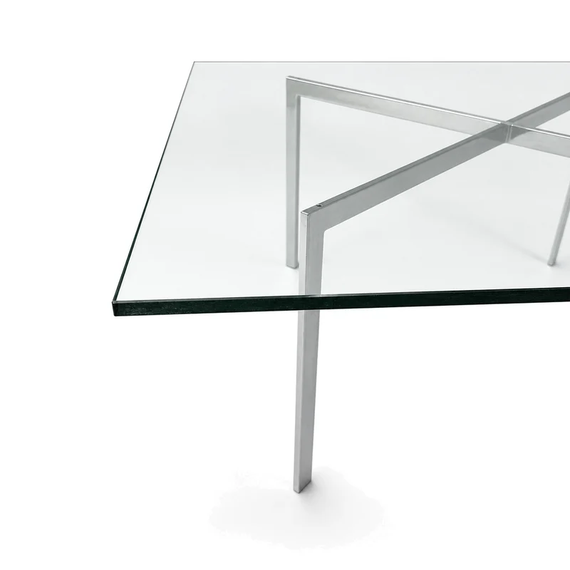 Knoll International Barcelona Couchtisch (neue Glasplatte) klein