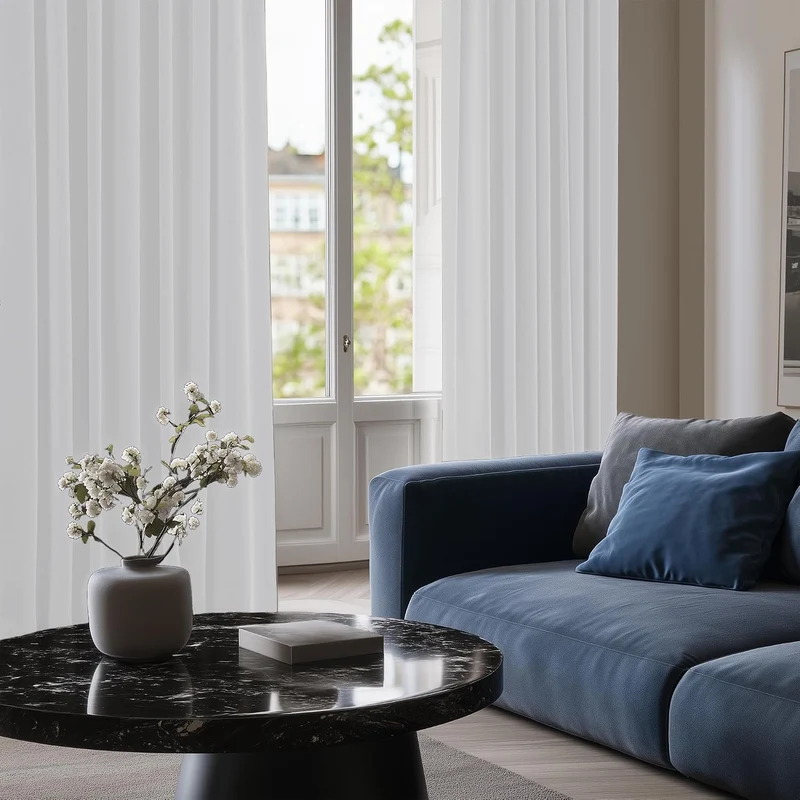 Deconovo Gardinen Blickdicht mit Ösen Thermovorhang Wohnzimmer Silber Grau H270 x B140 cm (2er Pack)