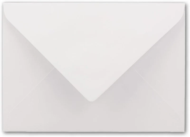Briefumschläge DIN B6-125 x 176 mm - Superweiss mit weissem Seidenfutter - 100 Stück - EXTRA QUALITÄ