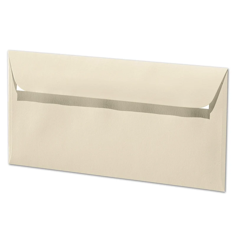 ARTOZ 50x Briefumschläge DIN Lang Chamois 100 g/m² selbstklebend - DL 224x114 mm - Kuvert ohne Fenst