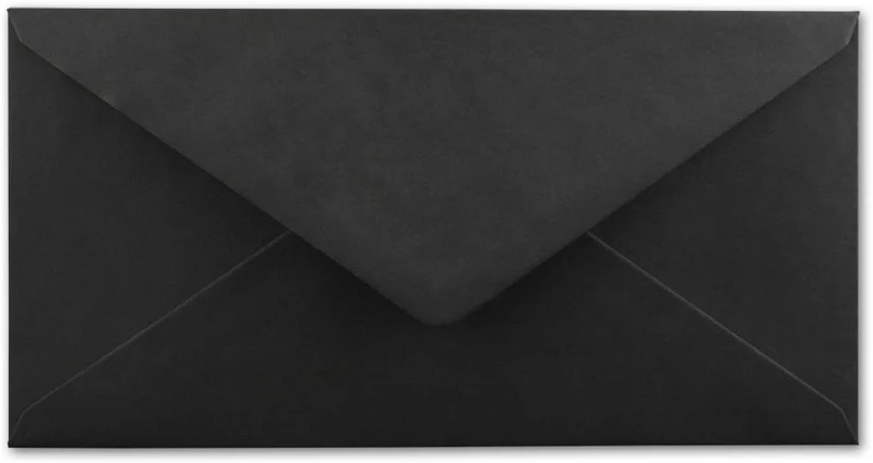 FarbenFroh by GUSTAV NEUSER 50x Stück Karte mit Umschlag Set Einzel-Karten Din Lang 9,9 x 21 cm Schw