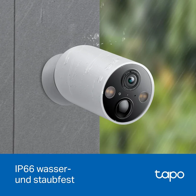 Tapo C425 Aussenkamera Akku, 4-Pack | Überwachungskamera aussen mit Magnetische Basis, 2K Auflösung,
