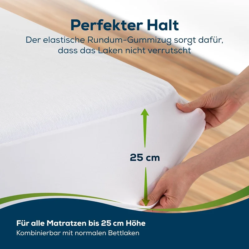 Sensalou Inkontinenz Spannbettlaken wasserdicht Doppelpack weiss - 80x160 cm 2X Set 2 80 x 160 cm, 2