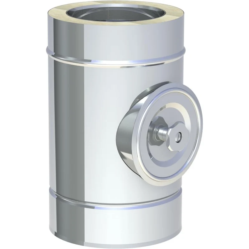 Jeremias DW-FU 400mm Längenelement mit Revision Edelstahl Abgassystem für Öl Gas bis 400Grad N1 400