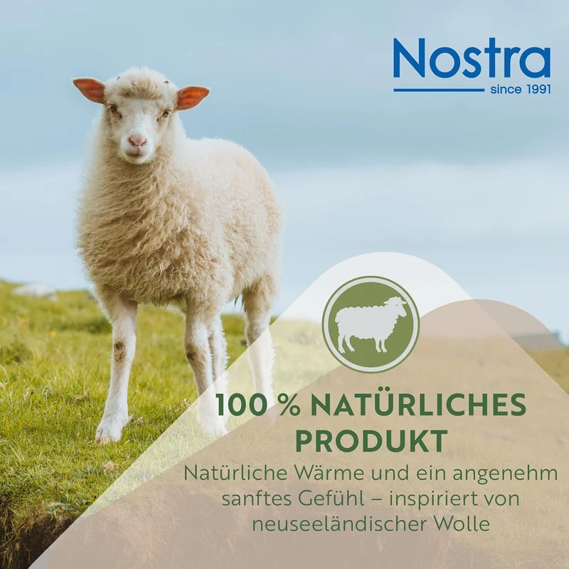 Nostra Zelandia 100% Reine Wolldecke – Warme, atmungsaktive und leichte Wolldecke für Sofa, Bett und