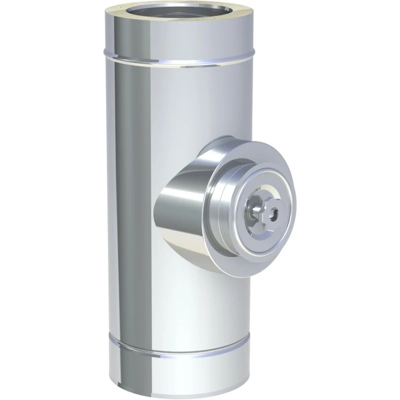 Jeremias DW-FU Längenelement Ø180mm Edelstahl Abgassystem mit Revision für Festbrennstoffe bis 600°C
