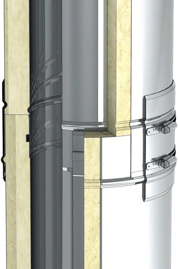 Jeremias DW-FU Revisionselement Ø 200mm Edelstahl Abgassystem bis 600°C N1 passend für DW08-3 sicher
