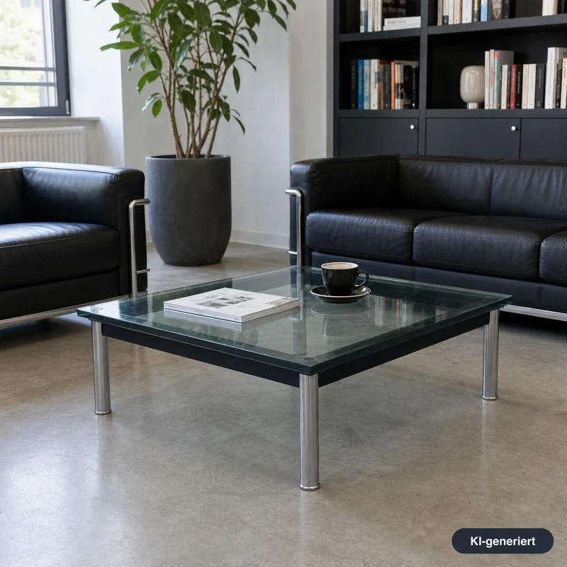 Cassina LC10 Table en tube Beistelltisch 70x70cm