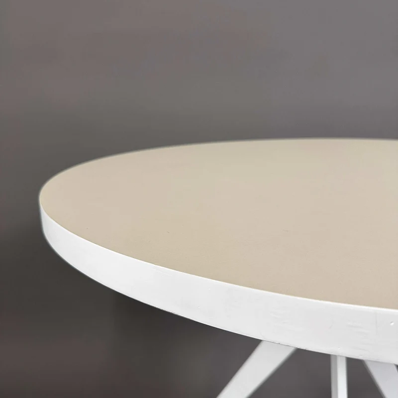 Bistrotisch weiß / beige rund 80cm