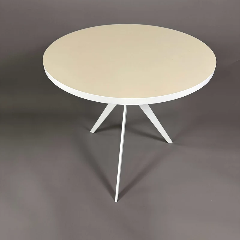 Bistrotisch weiß / beige rund 80cm
