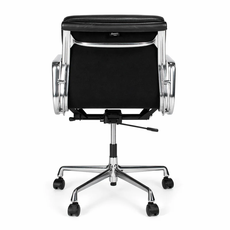 Vitra EA 217 Leder schwarz Alu