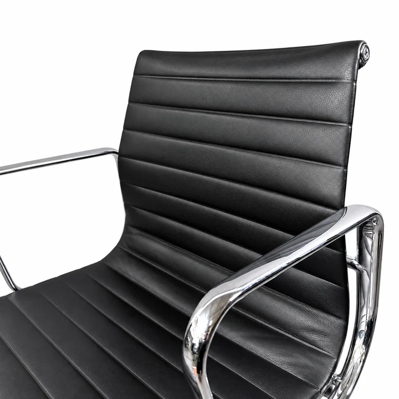 Vitra EA 117 Leder schwarz Chrom