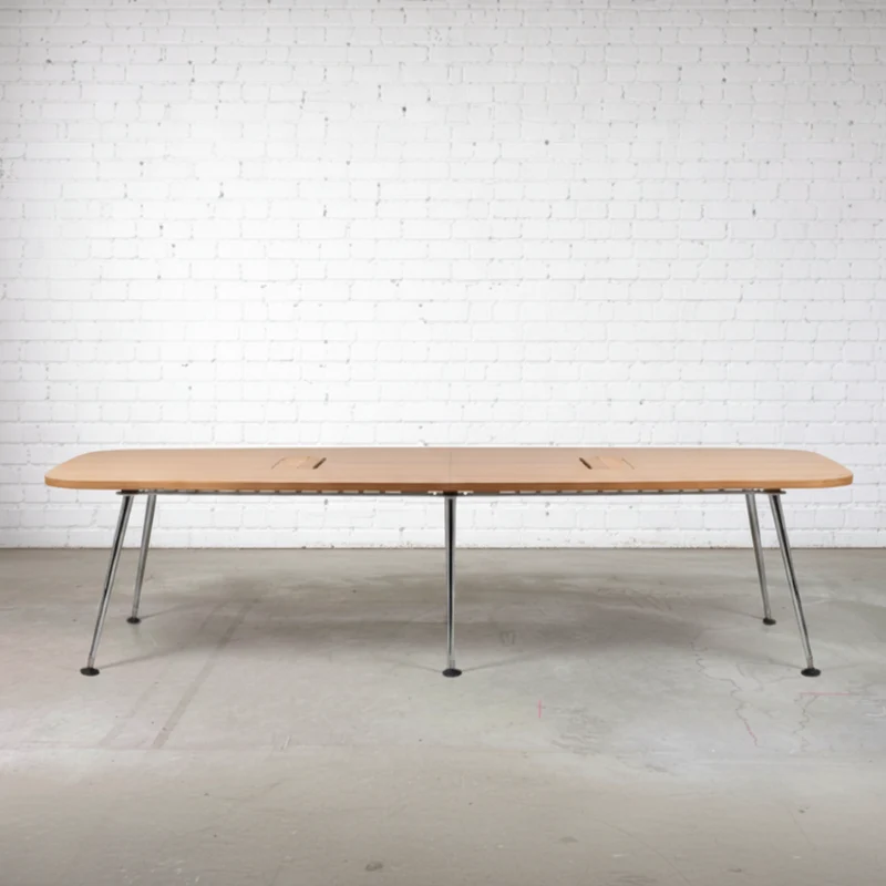 Vitra Medamorph Konferenztisch mit Mediakit 370x130 Holz