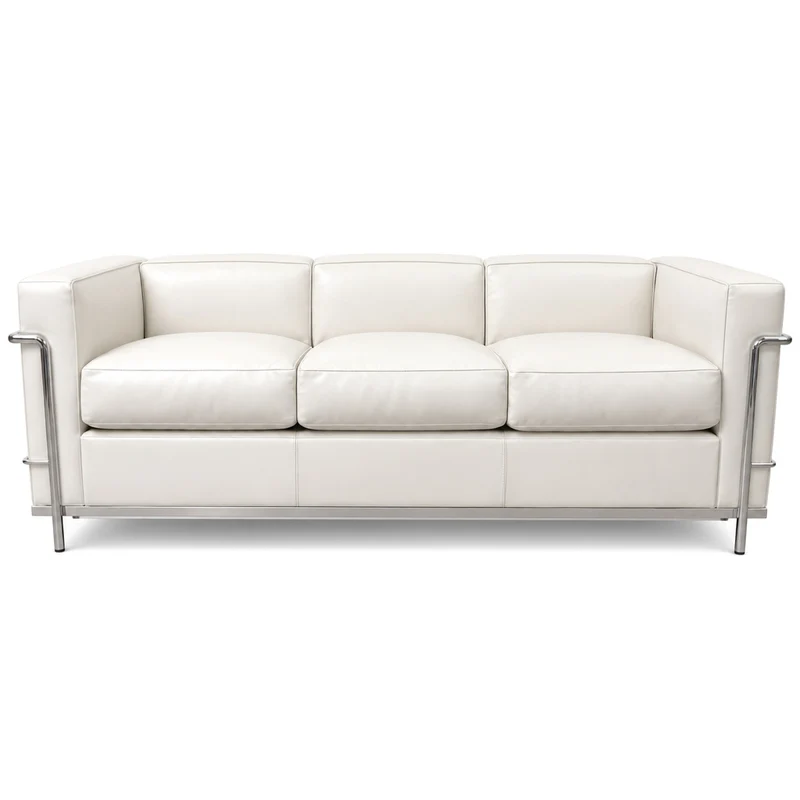 Cassina LC2 3-Sitzer Leder weiß