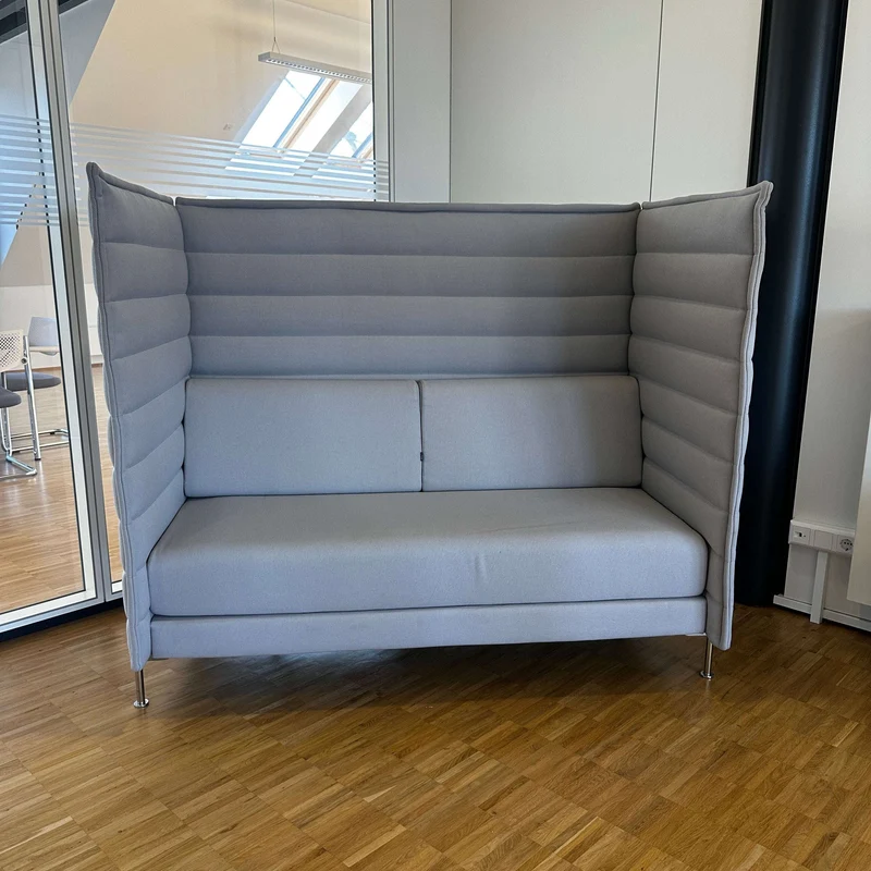 Vitra Alcove Highback grau 2 Sitzer
