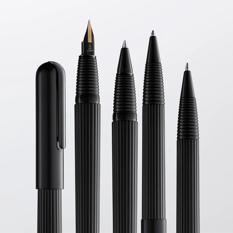 LAMY imporium Tintenroller 392 - Rollpen mit ungewöhnlichem Korpus in mattschwarzer PVD Veredelung u