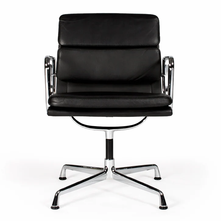 Vitra EA 208 Soft Pad Chair Leder schwarz