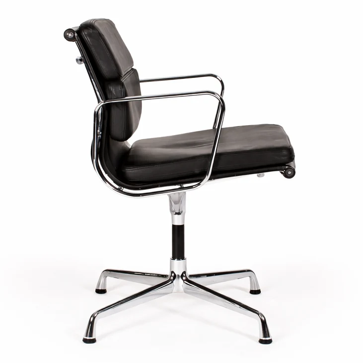 Vitra EA 208 Soft Pad Chair Leder schwarz