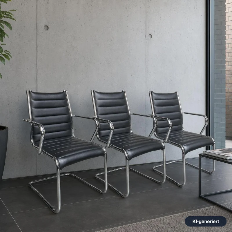 Sitland Freischwinger Leder/Chrom