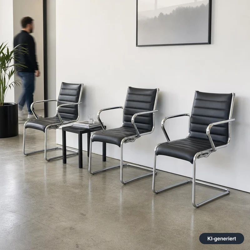 Sitland Freischwinger Leder/Chrom
